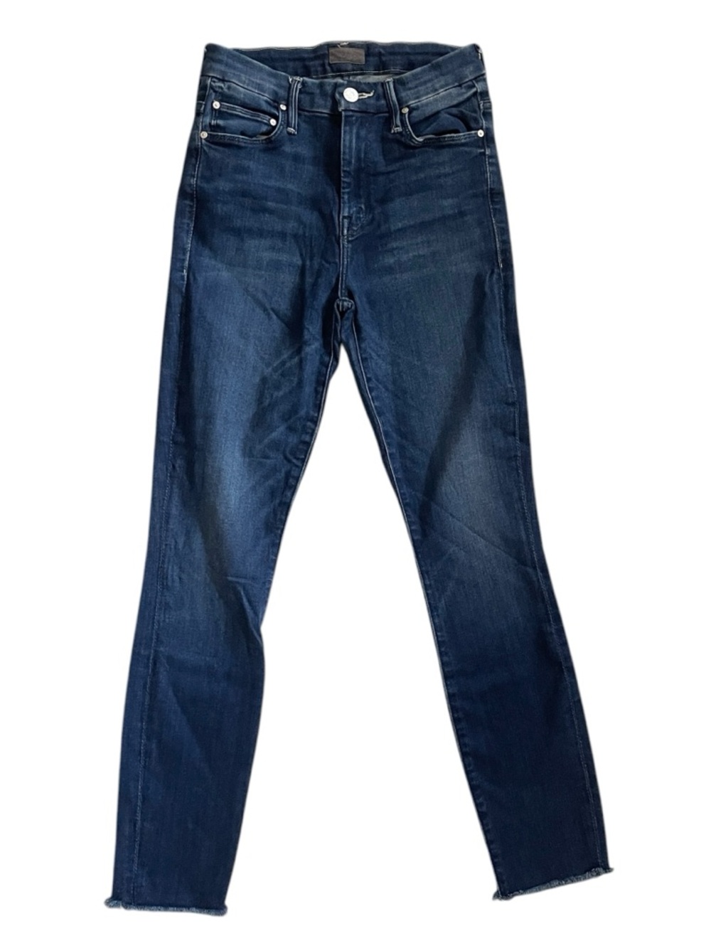 MOTHER High Waisted Looker Ankle Fray Dark Wash luxury Denim‎ Jeans Women's 25
